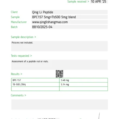 BPC157+TB500 blend COA